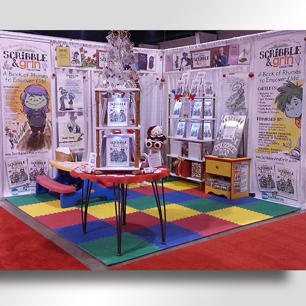 Other designs: Trade show booth, Scribble & Grin 